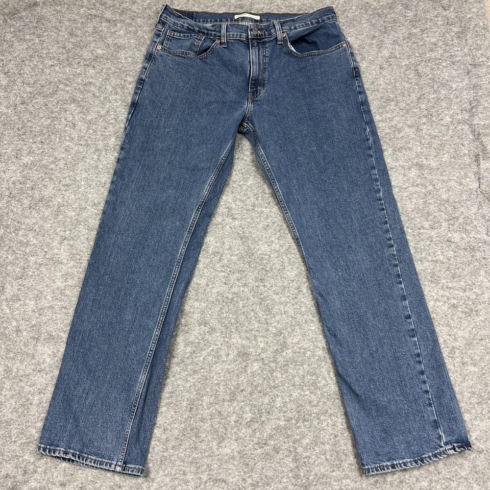 Levi Strauss Signature Gold Jeans Mens 36x34 Blue Relaxed Straight Denim Western